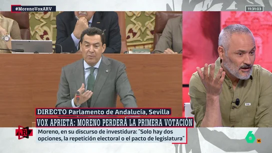 Martínez Vares explica por qué es difícil que Juanma Moreno llegue a un acuerdo con Vox: "Dijo que la prioridad nacional es ilegal" Martínez Vares explica por qué es difícil que Juanma Moreno llegue a un acuerdo con Vox: "Dijo que la prioridad nacional es ilegal"