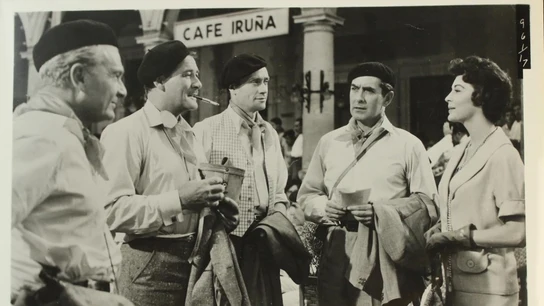 Tyrone Power, Eddie Albert, Errol Flynn, Ava Gardner y Mel Ferrer en la película '¡Fiesta!' (1957) Tyrone Power, Eddie Albert, Errol Flynn, Ava Gardner y Mel Ferrer en la película '¡Fiesta!' (1957)