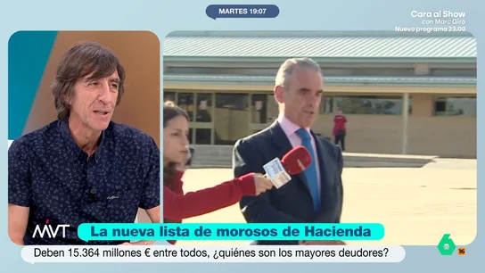 Benjamín Prado, sobre la lista de morosos: "Veo muchos patriotas. El patriotismo empieza donde acaba el patrimonio" El escritor expone que mucha gente que aparece en ese listado de morosos que ha publicado Hacienda "da lecciones sobre España y el país".