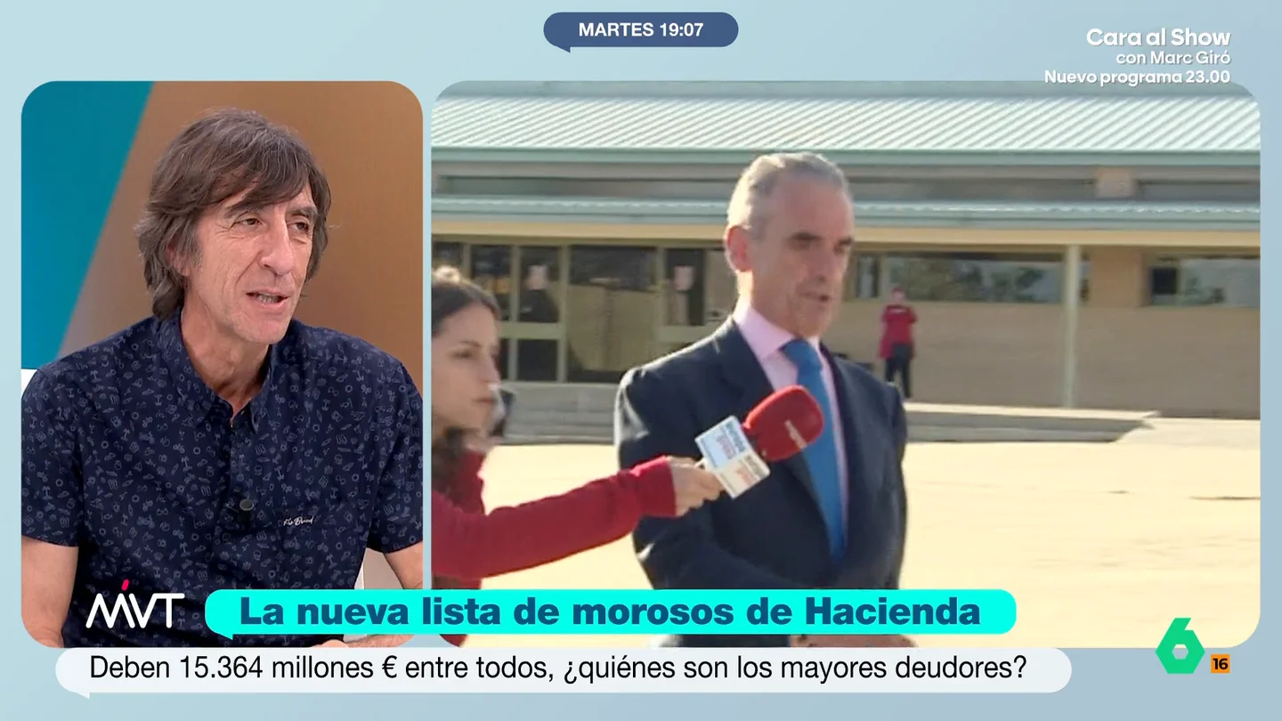 Benjamín Prado, sobre la lista de morosos: "Veo muchos patriotas. El patriotismo empieza donde acaba el patrimonio" El escritor expone que mucha gente que aparece en ese listado de morosos que ha publicado Hacienda "da lecciones sobre España y el país".