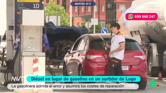 Una gasolinera de Galicia alerta a sus clientes: durante cinco horas ha estado sirviendo diésel en lugar de gasolina El gerente de una gasolinera de Galicia explica que el camión cisterna repostó diésel en el tanque de gasolina y viceversa, un error de "factor humano" por el que ha pedido perdón y anunciado que se hará cargo de las reparaciones de los coches afectados.