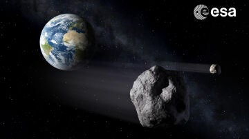 Impresi&oacute;n art&iacute;stica de asteroides cercanos a la Tierra