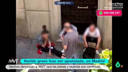 Peleas y gente consumiendo droga en plena calle: los vecinos de Lavapiés denuncian los problemas de inseguridad de su barrio Un hombre de 35 años se encuentra grave tras ser apuñalado con una botella rota en lo que supone la enésima reyerta de un barrio de Lavapiés que se está convirtiendo en un punto negro de inseguridad en pleno centro de Madrid.