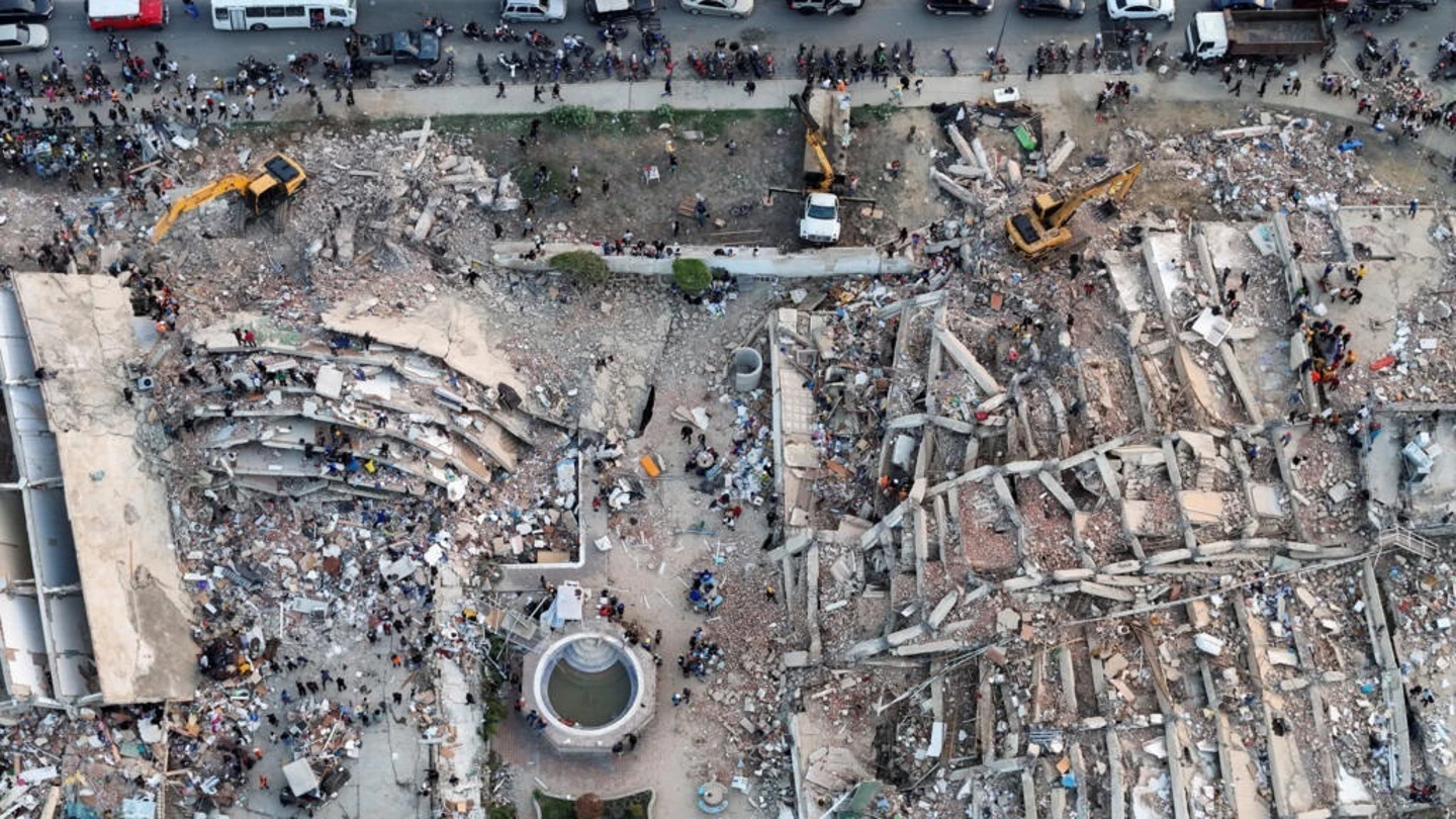 Imagen aérea de las consecuencias de los terremotos sufridos en Venezuela Imagen aérea de las consecuencias de los terremotos sufridos en Venezuela