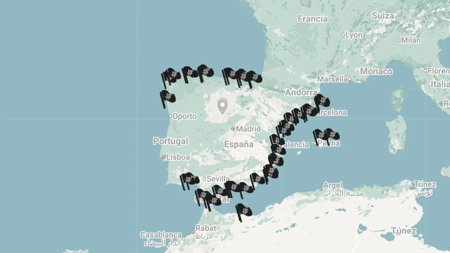 Mapa banderas negras 2026 Mapa banderas negras 2026