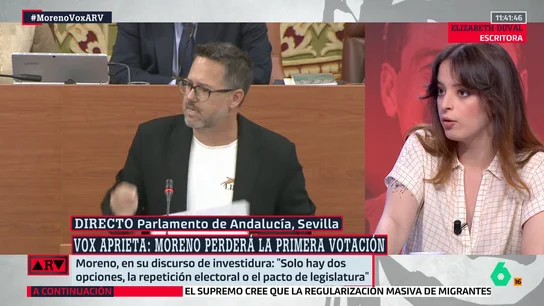 Duval reflexiona sobre una posible repetición electoral en Andalucía: "Podría beneficiar a Moreno, pero nunca a Feijóo" Duval reflexiona sobre una posible repetición electoral en Andalucía: "Podría beneficiar a Moreno, pero nunca a Feijóo"