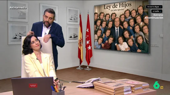 'Díaz Ayuso' desvela su plan para contrarrestar la 'ley de nietos': la 'ley de hijos de Julio Iglesias' Cristina Gallego se convierte en la presidenta de la Comunidad de Madrid para contar qué tres medidas ha pensado para contrarrestar la supuesta ingenieria electoral de Pedro Sánchez.