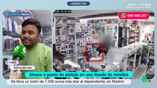 La víctima es un hombre de Bangladesh que lleva apenas dos años en Madrid. Nos ha contado asustado que desde enero ya ha sufrido cinco robos. Además, dice estar muy preocupado porque la Policía no ha atrapado todavía a este violento ladón.