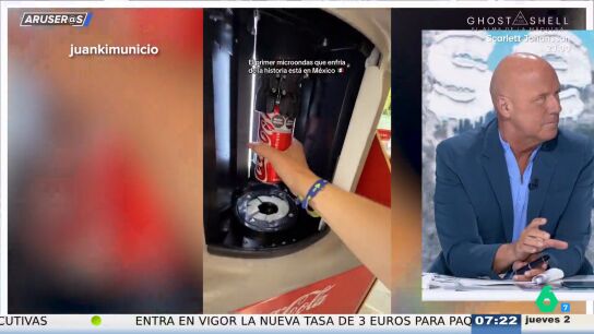 Alfonso Ar&uacute;s alucina con la m&aacute;quina que enfr&iacute;a bebidas en segundos