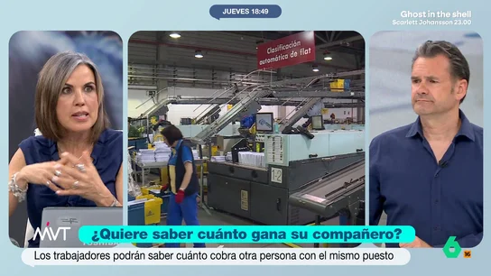 Beatriz de Vicente expone que intentar saber el sueldo exacto de un compañero "podría vulnerar la ley de protección de datos" El ministerio de Yolanda Díaz quiere impulsar un decreto ley que permitiría conocer, a aquellos trabajadores que lo soliciten, el sueldo medio de su departamento. Con esta medida buscan favorecer la transparencia.