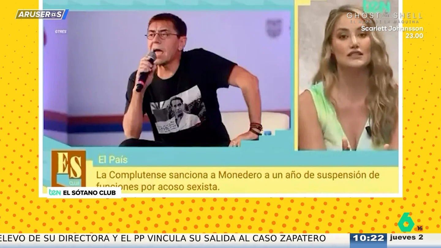 Alba Carrillo, sobre Monedero tras ser suspendido por acoso sexista: "Es vergonzoso, como Errejón, viene de personas que van predicando" Alba Carrillo, sobre Monedero tras ser suspendido por acoso sexista: "Es vergonzoso, como Errejón, viene de personas que van predicando"