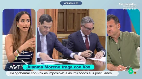 Tesh Sidi, sobre el pacto entre Moreno Bonilla con Vox: "Ha estado haciendo un paripé durante toda la campaña" La diputada considera que el Partido Popular se ha distinguido por ser un partido "racista" y que va "contra las mujeres, la igualdad o el aborto", por ese motivo no le ha sorprendido el acuerdo al que ha llegado el líder andaluz con el partido ultra.