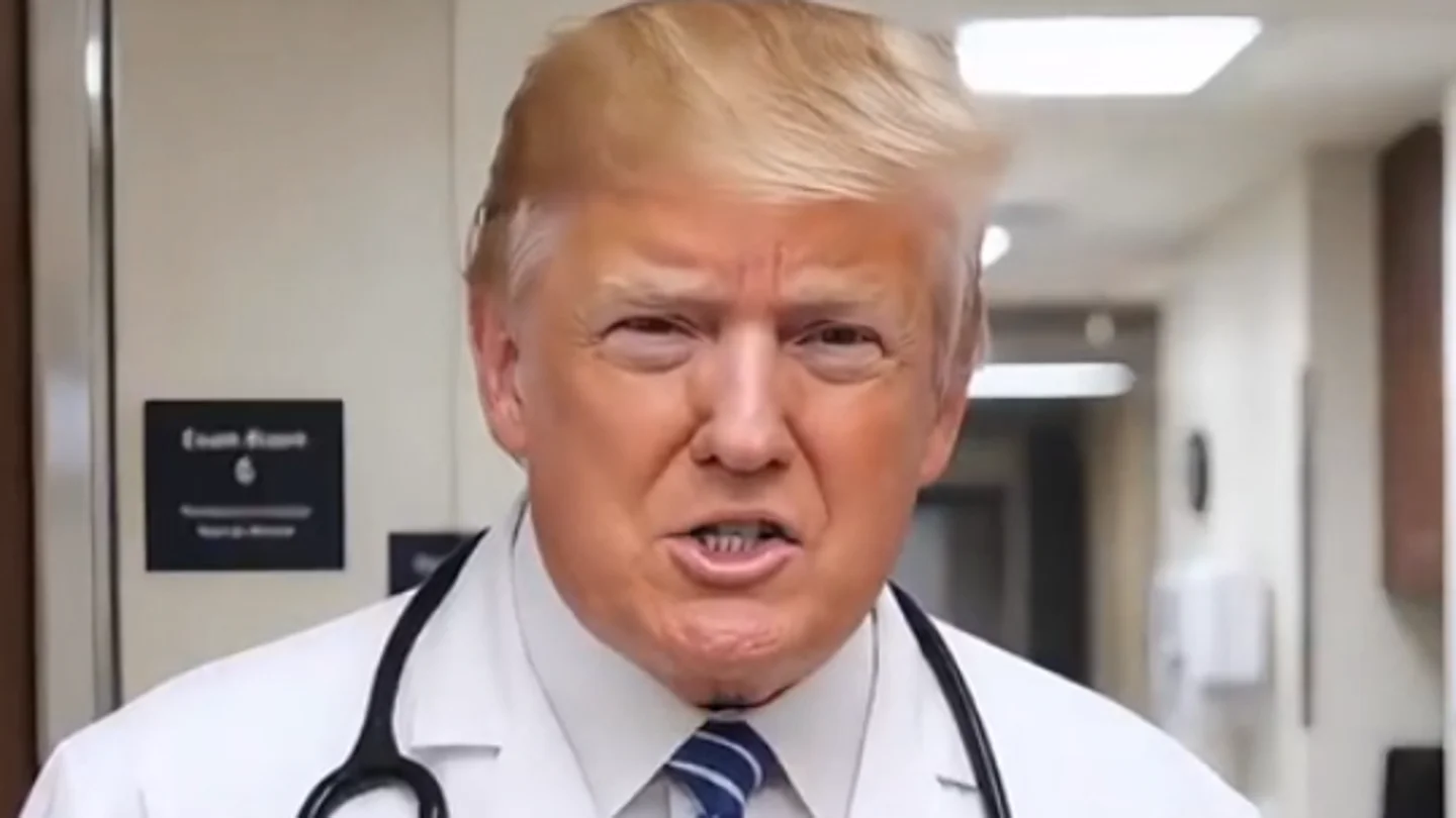 El doctor Trump, en su último vídeo generado con inteligencia artificial El doctor Trump, en su último vídeo generado con inteligencia artificial