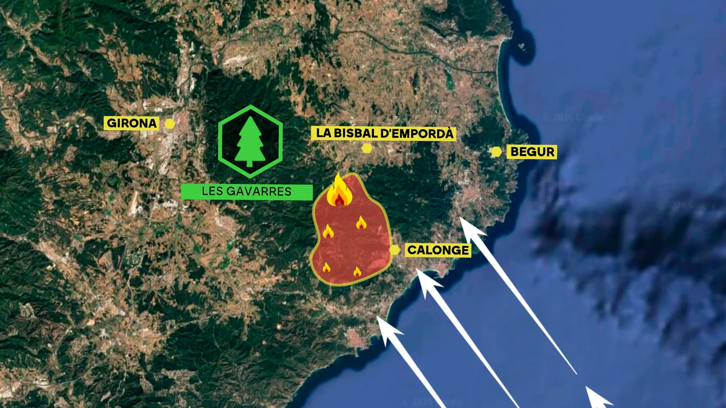 Incendio de La Bisbal d'Empordà. Incendio de La Bisbal d'Empordà.