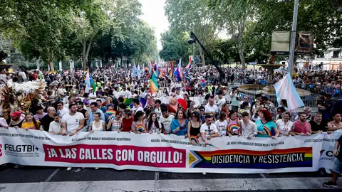 Cabecera de la marcha del Orgullo en Madrid Cabecera de la marcha del Orgullo en Madrid