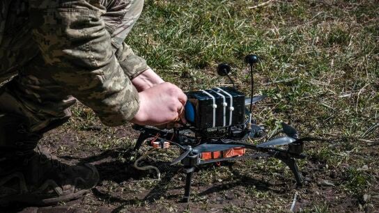 Imagen de un dron ucraniano