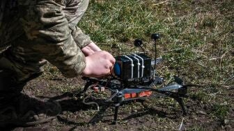 Imagen de un dron ucraniano