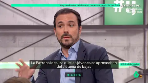 Alberto Garzón: "La mayoría de las bajas no llegarían a producirse si se mejoran las condiciones laborales" Alberto Garzón: "La mayoría de las bajas no llegarían a producirse si se mejoran las condiciones laborales"