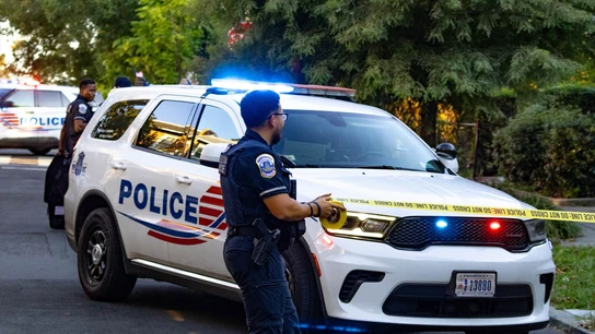 Un coche de Policía, en EEUU Un coche de Policía, en EEUU