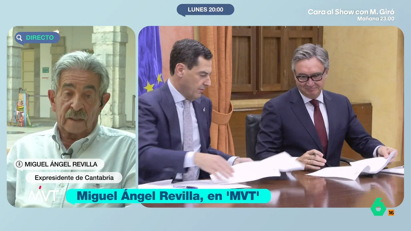 Miguel Ángel Revilla opina sobre Juanma Moreno y su pacto con Vox Miguel Ángel Revilla reflexiona en Más Vale Tarde sobre el pacto de Juanma Moreno y Vox en Andalucía y lo relaciona con la actual falta de credibilidad en los políticos porque "normalmente no cumplen lo que dicen".