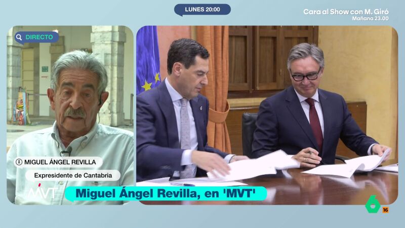Miguel Ángel Revilla opina sobre Juanma Moreno y su pacto con Vox Miguel Ángel Revilla opina sobre Juanma Moreno y su pacto con Vox