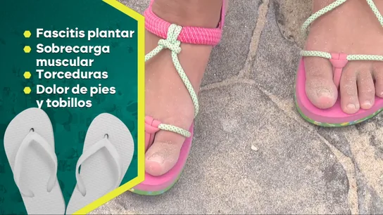 Los peligros de las chanclas de playa como calzado habitual: pueden causar sobrecargas musculares, fascitis plantar y torceduras Los peligros de las chanclas de playa como calzado habitual: pueden causar sobrecargas musculares, fascitis plantar y torceduras