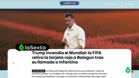&ntilde;aki L&oacute;pez, tras la llamada de Trump a la FIFA para que retiraran la tarjera roja a Balogun: "Ha quedado m&aacute;s rehabilitado que Aldama"