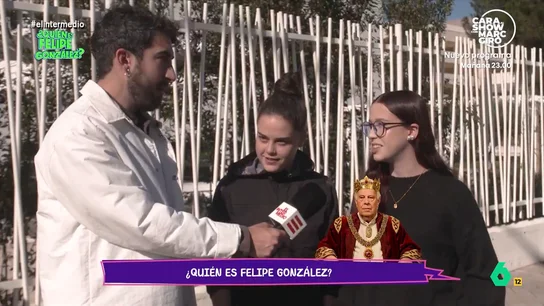 Una chica, cuando Isma le pregunta quién es la presidenta de la Comunidad de Madrid: "Soy inculta, pero no tanto" 'The very best of El Intermedio' recupera '¿Quién quiere ser Felipe González?', la sección de Isma Juárez en la que pone a prueba los conocimientos de los jóvenes sobre cultura general.