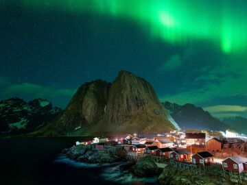 Aurora boreal en las islas Lofoten