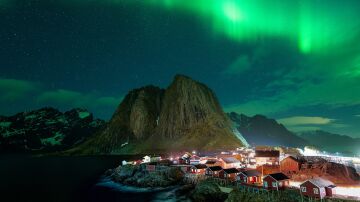 Aurora boreal en las islas Lofoten