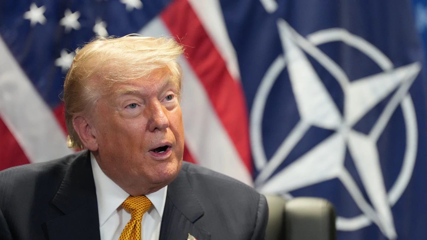El presidente de Estados Unidos, Donald Trump, durante la cumbre de la OTAN El presidente de Estados Unidos, Donald Trump, durante la cumbre de la OTAN