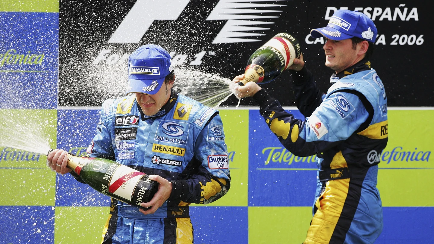 Fernando Alonso y Giancarlo Fisichella Fernando Alonso y Giancarlo Fisichella