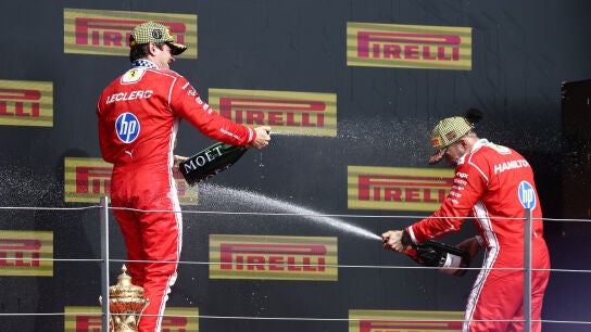 Charles Leclerc y Lewis Hamilton