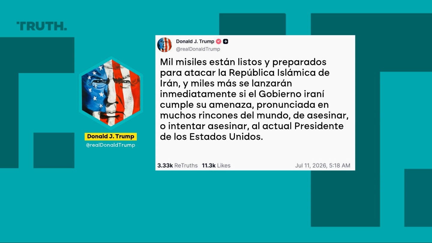 Post de Donald Trump en redes sociales