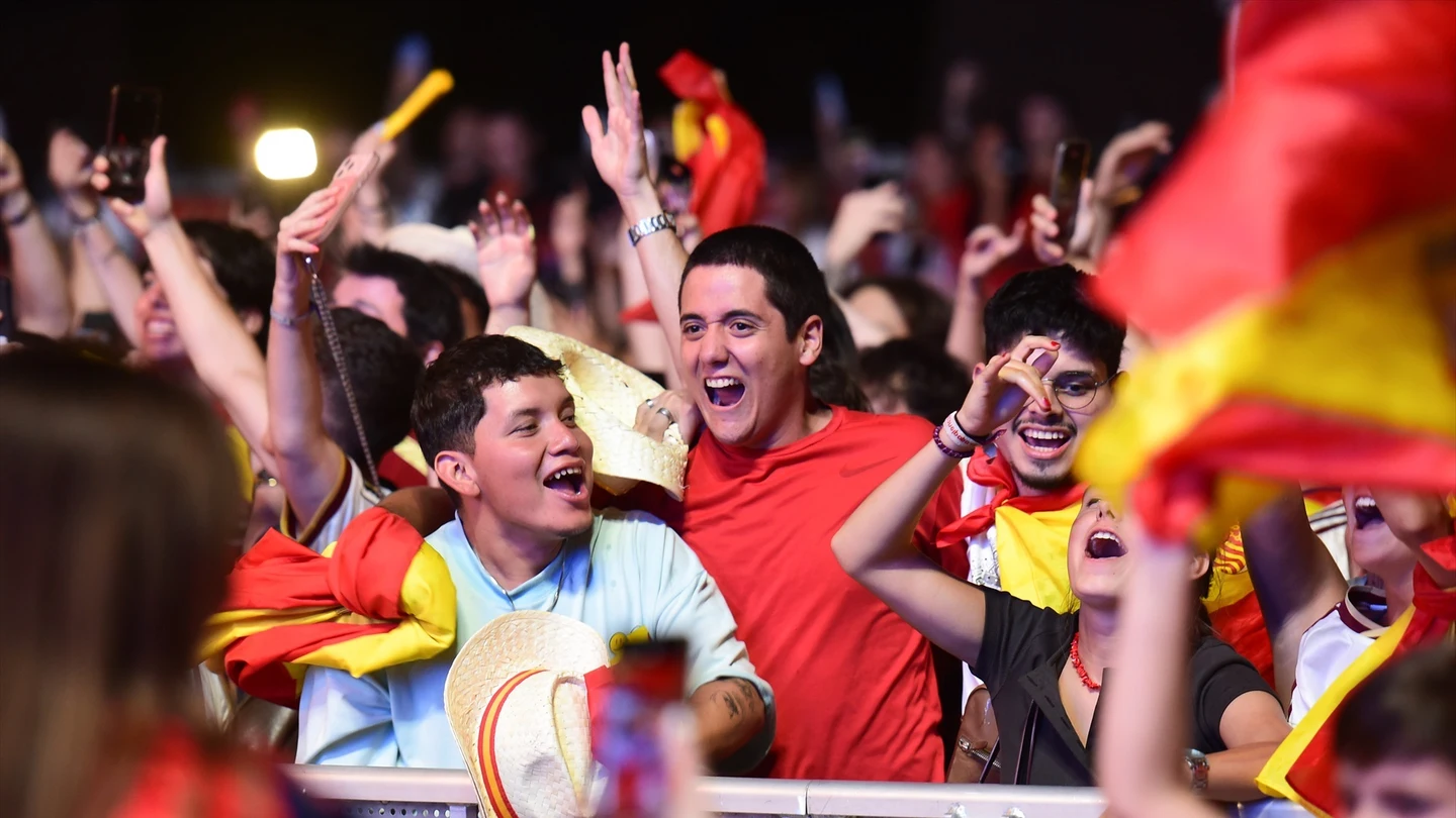 Aficionados de España, durante el Mundial Aficionados de España, durante el Mundial