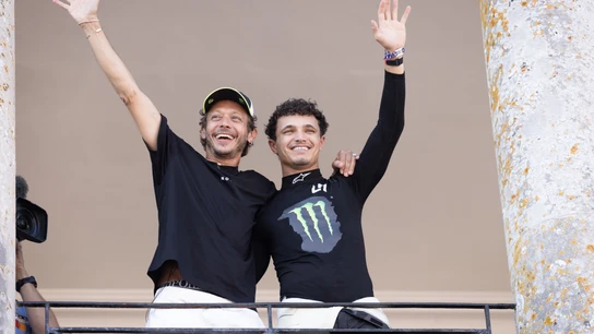 Lando Norris y Valentino Rossi Lando Norris y Valentino Rossi