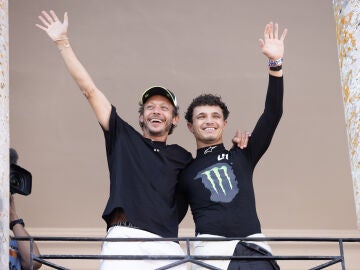 Lando Norris y Valentino Rossi