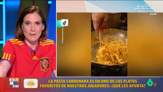 Boticaria Garc&iacute;a desvela los secretos nutricionales de la selecci&oacute;n espa&ntilde;ola en el Mundial. En este v&iacute;deo analiza el aut&eacute;ntico 'hit' entre los futbolistas: una pasta carbonara con guanciale que destaca por los hidratos y su "bacon pro".