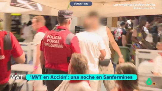 Peleas, drogas y robos: Más Vale Tarde patrulla con la Policía Foral de Navarra en las tensas noches de San Fermín Las cámaras de 'MVT en Acción' patrullan con la Policía Foral de Navarra durante las noches de San Fermín en una Pamplona atestada de visitantes. La población se multiplica por siete y crecen, sobre todo, las peleas y los robos.