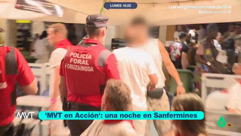 Peleas, drogas y robos: M&aacute;s Vale Tarde patrulla con la Polic&iacute;a Foral de Navarra en las tensas noches de San Ferm&iacute;n