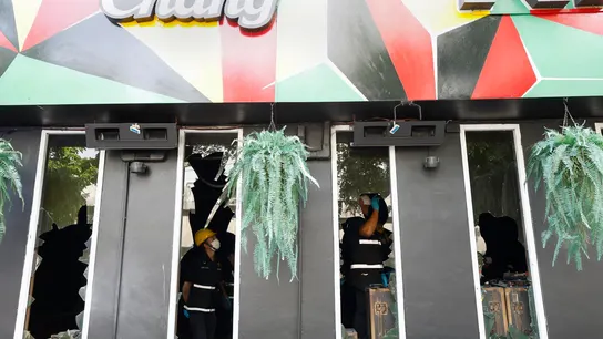 Imagen de la cervecería donde se produjo un incendio en Bangkok Imagen de la cervecería donde se produjo un incendio en Bangkok