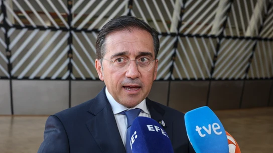 El ministro de Asuntos Exteriores, Unión Europea y Cooperación, José Manuel Albares hace declaraciones a los medios antes de participar en la reunión del Consejo de Asuntos Exteriores de la Unión Europea El ministro de Asuntos Exteriores, Unión Europea y Cooperación, José Manuel Albares hace declaraciones a los medios antes de participar en la reunión del Consejo de Asuntos Exteriores de la Unión Europea
