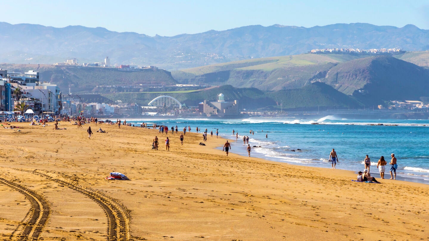 Playa de Las Canteras, en Las Palmas de Gran Canaria