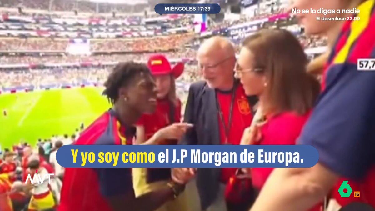 Ana Botín conversa con IShowSpeed en las gradas