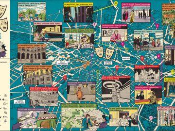 Mapa cultural ilustrado Nuevas comedias madrile&ntilde;as