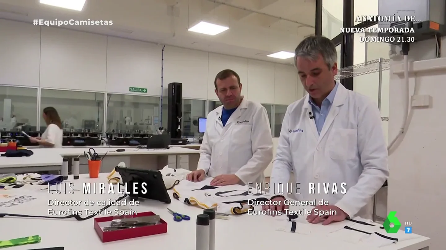 "El precio no está justificado": un laboratorio analiza las diferencias entre una camiseta de fútbol oficial y una falsa "El precio no está justificado": un laboratorio analiza las diferencias entre una camiseta de fútbol oficial y una falsa