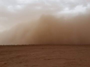 Un episodio de polvo capturado en Marruecos, en 2019