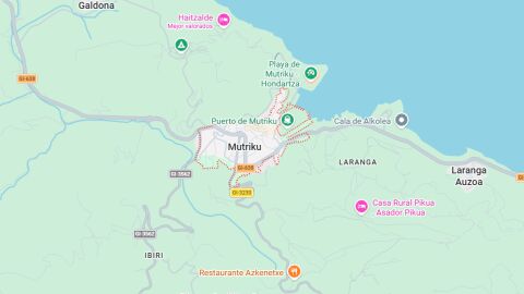 Captura de Mutriku desde Google Maps