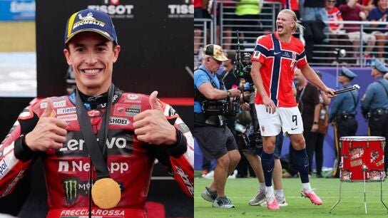Marc M&aacute;rquez, al puro estilo de Haaland y Noruega: as&iacute; festej&oacute; su victoria en el GP de Alemania 