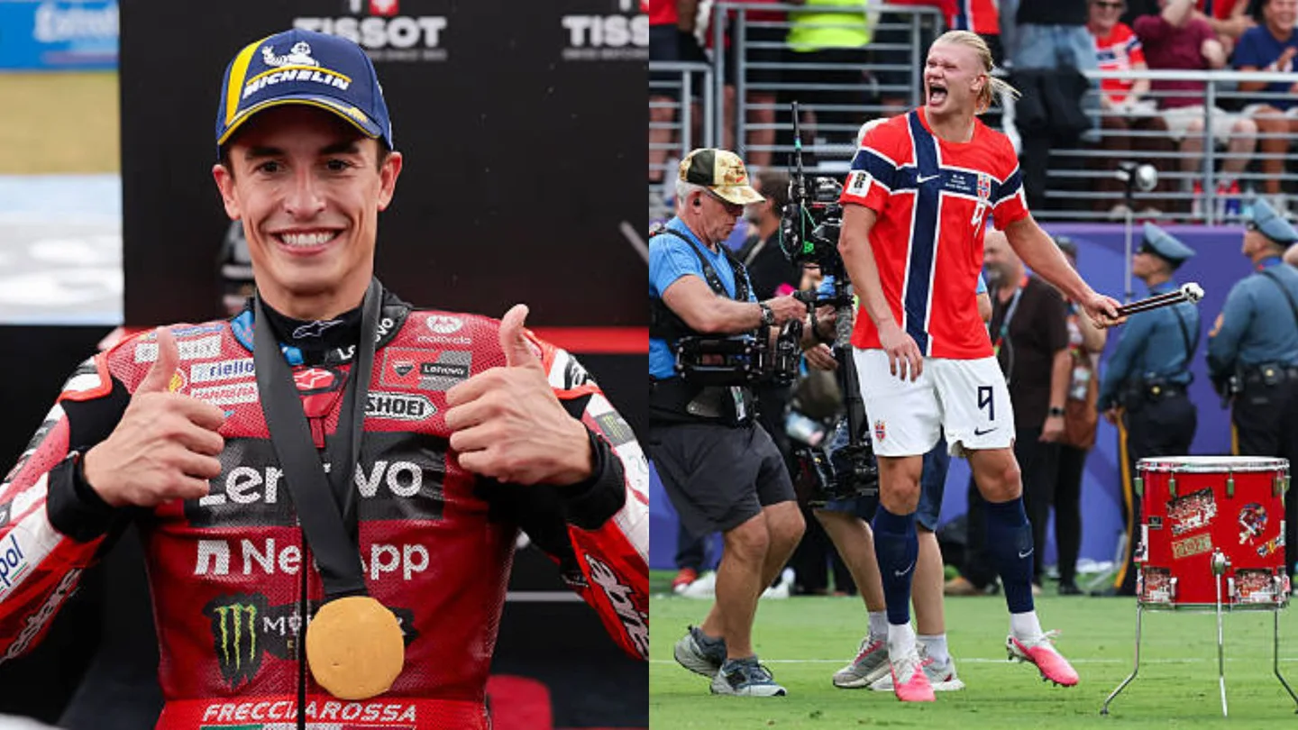 Marc Márquez, al puro estilo de Haaland y Noruega: así festejó su victoria en el GP de Alemania Marc Márquez, al puro estilo de Haaland y Noruega: así festejó su victoria en el GP de Alemania